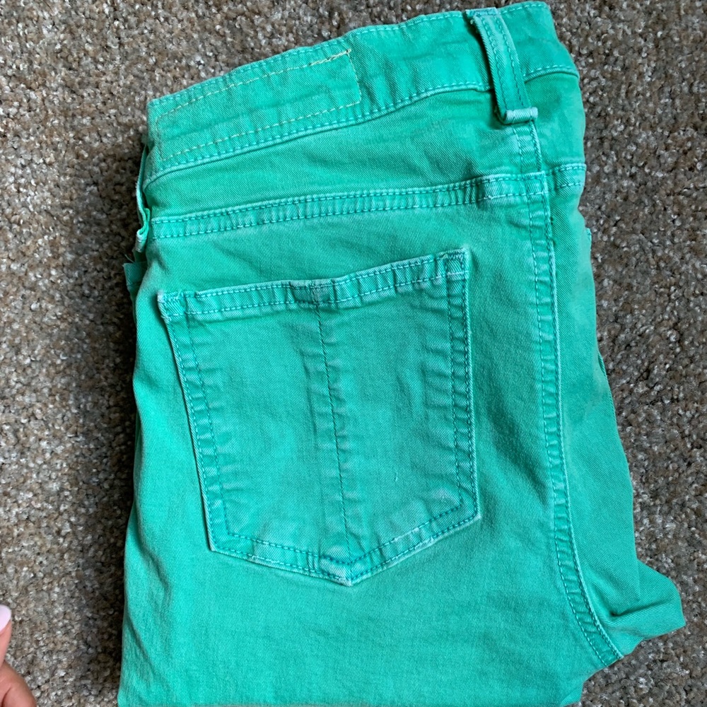 Blue green skinny jeggings